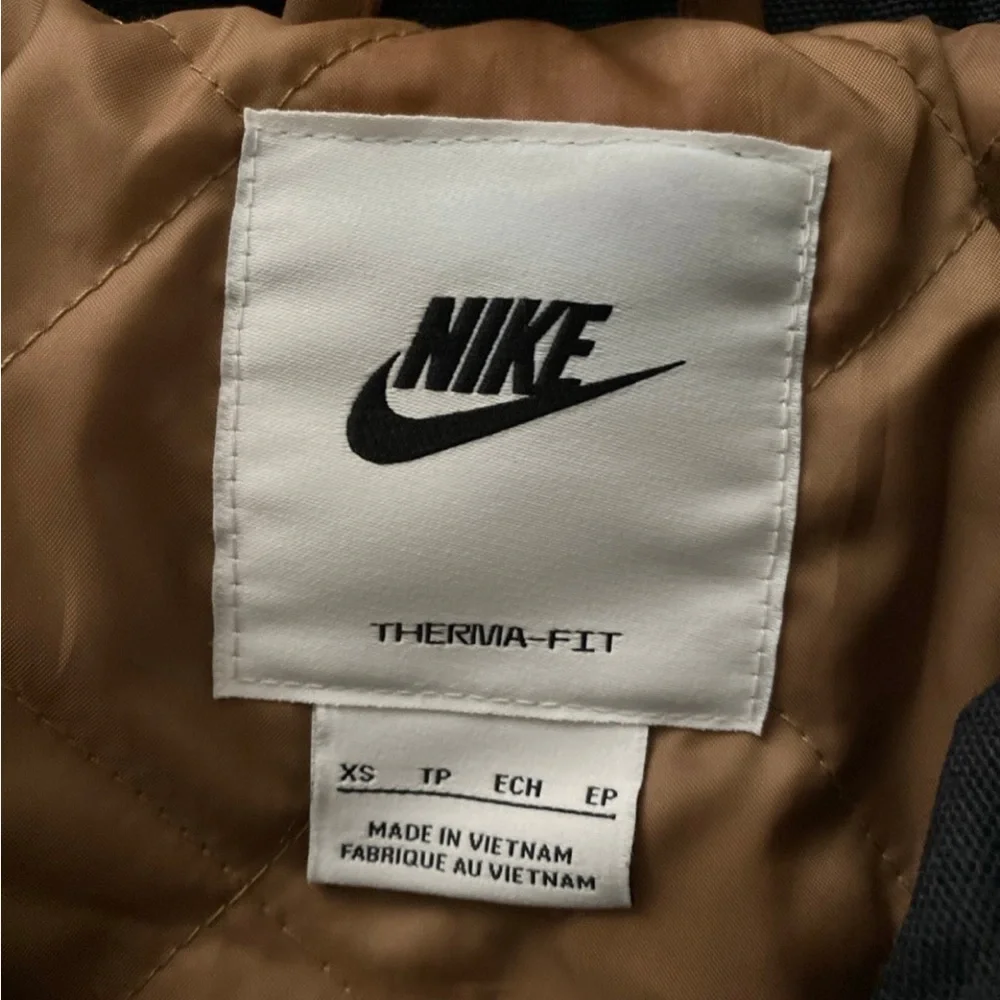 Nike Trend Embroidered‎ Logo Therma Fit Canvas Jacket XS Dark Blue DM5275
